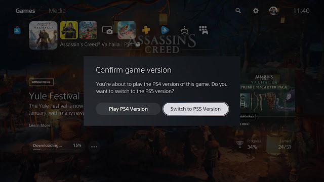 تحديث بلايستيشن 5 الجديد يتيح لك الآن الإختيار بين نسخة اللعبة المخصصة لجهاز PS4 أو PS5