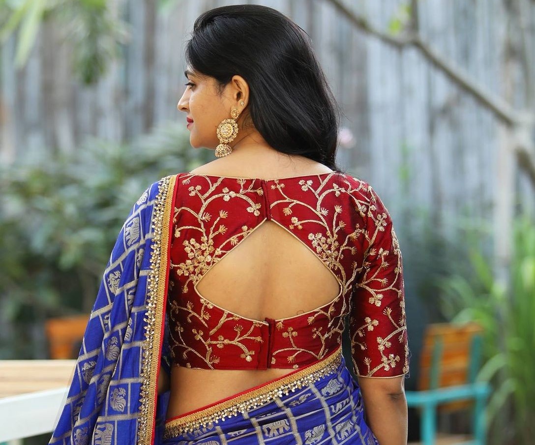 Saree Blouse Back Design 2019 - Saree Blouse Designs 2019 Saree Blouse Desi...