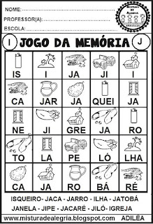 Atividades de alfabetização,jogos da memória para imprimir