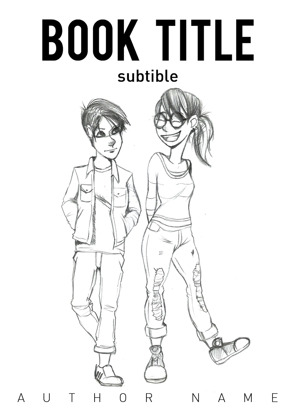 book cover pencil illustration
