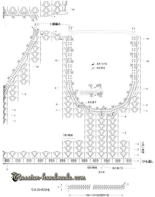Схема вязания платья крючком ажурным узором (4)