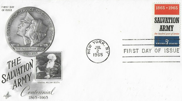 The Salvation Army First Day Issue FDC US 1965 5 Cents General William Booth The Salvation Army First Day Issue FDC US 1965 5 Cents General William Booth