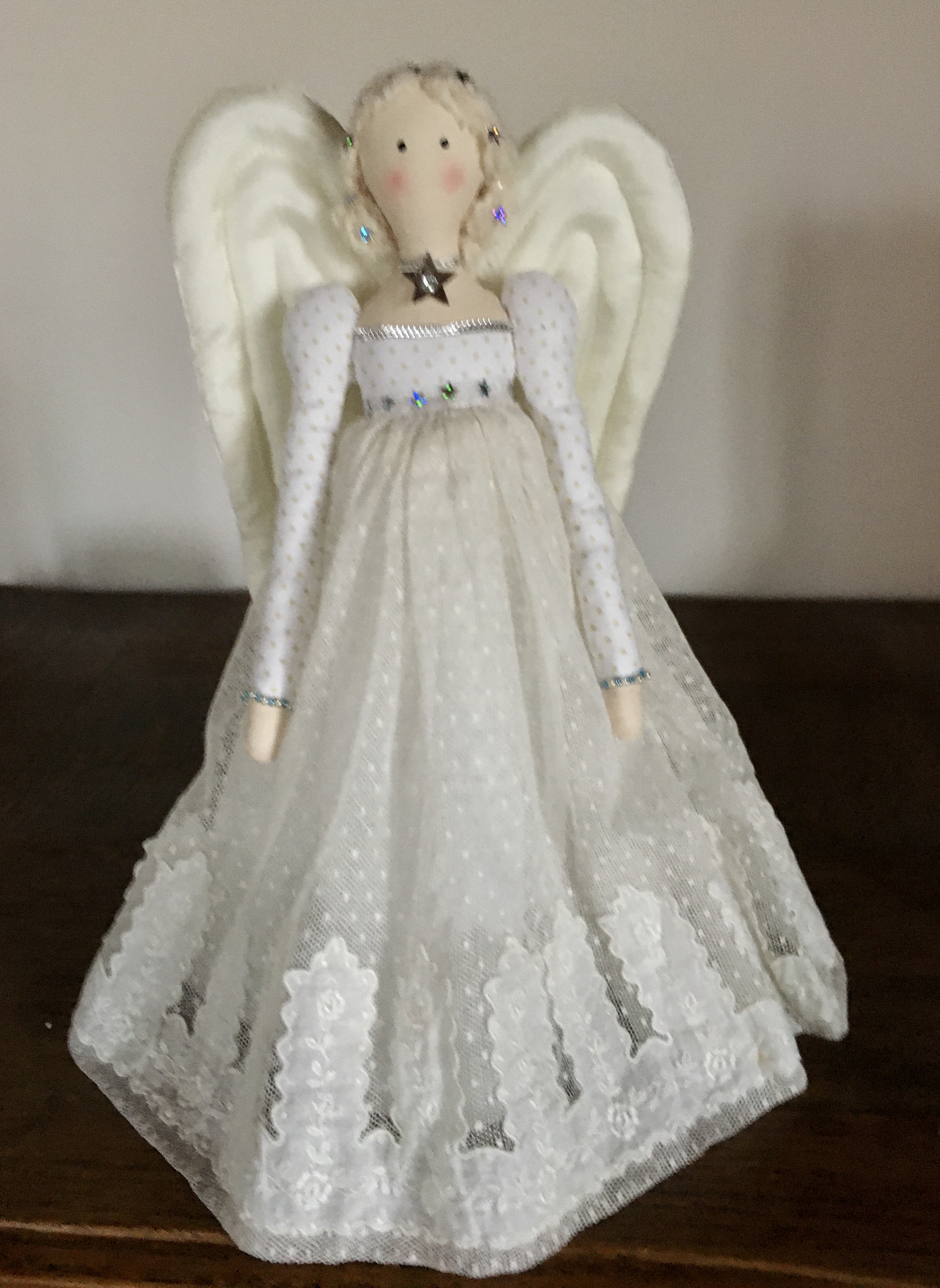 la petite maison de Sylvie: Ange de Noël pour tête de sapin