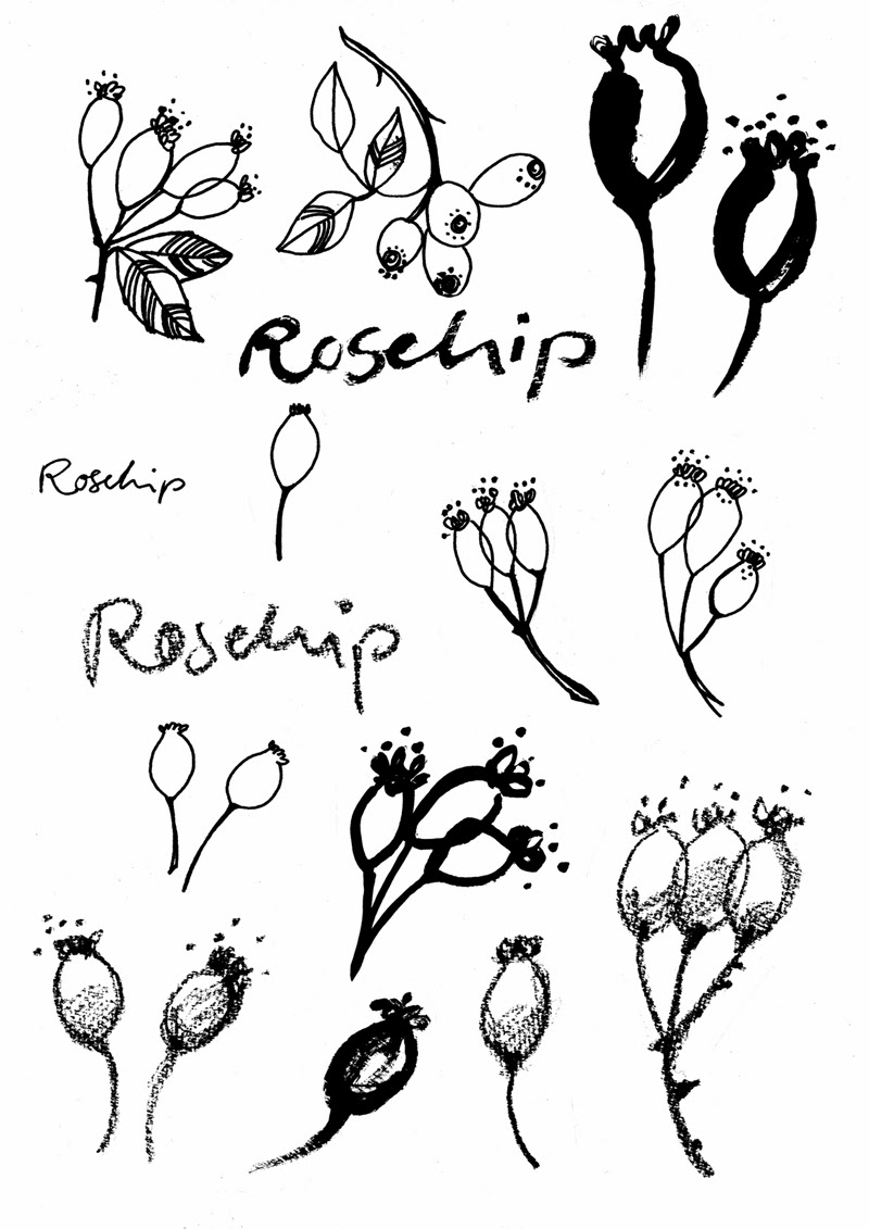 Тату шиповник эскиз