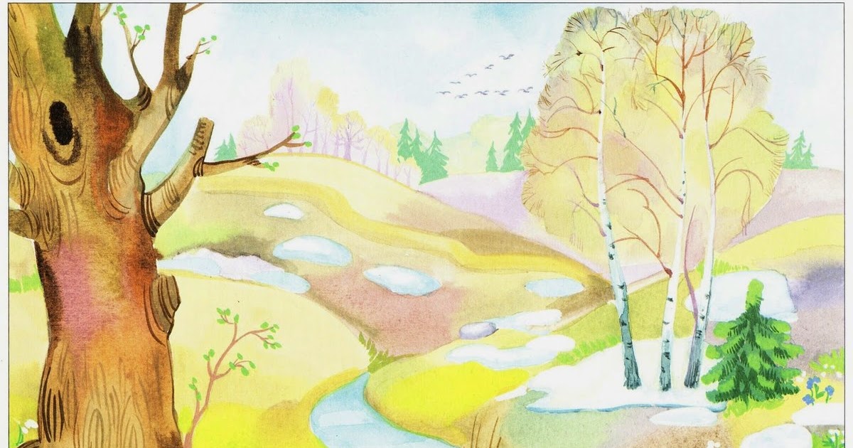 Конспект занятия путешествие в весенний лес. Весенняя картина для детей. Весенний лес для детей.