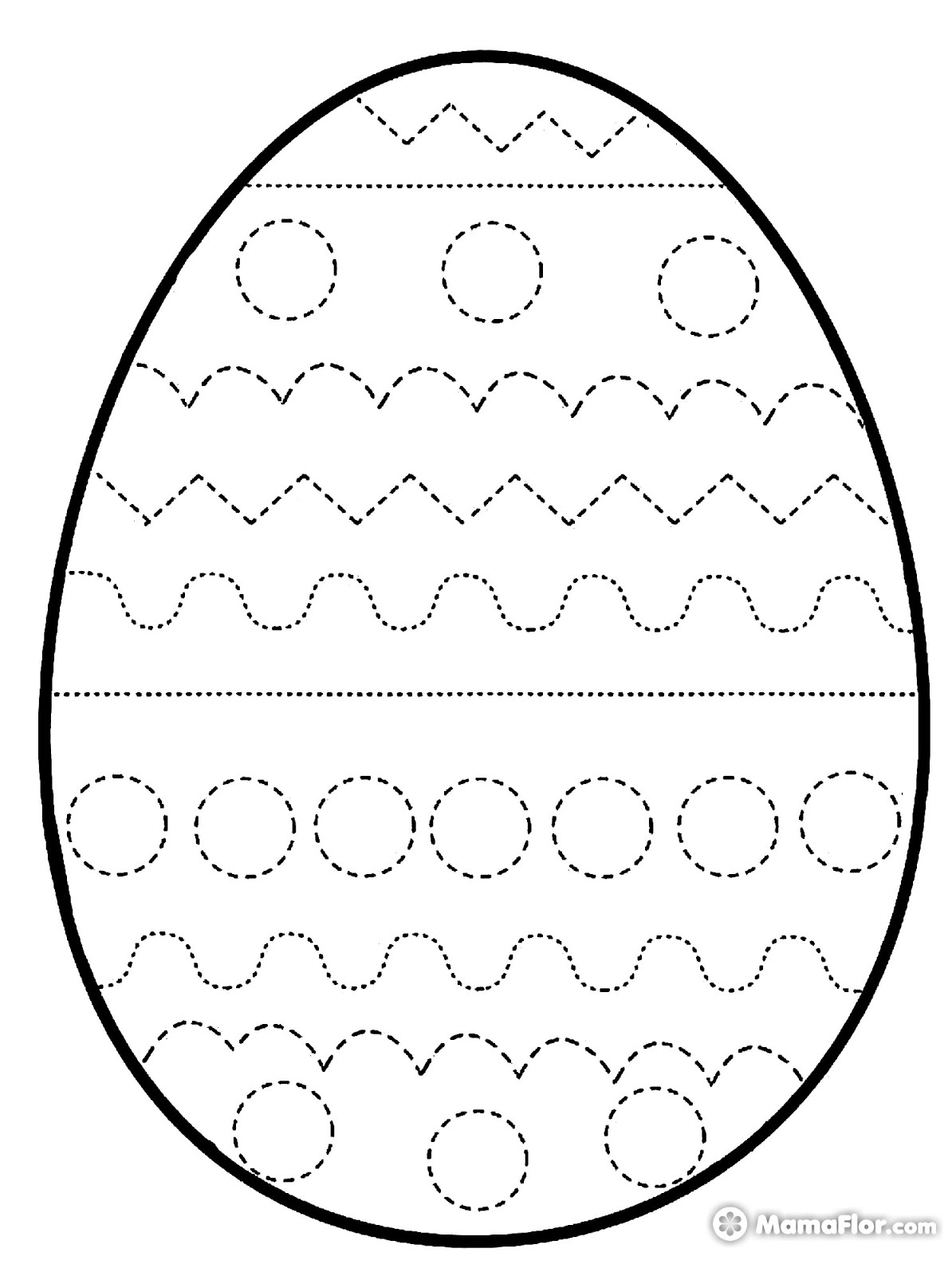 Concentración deletrear factible Huevos de Pascua para Imprimir, Delinear, Colorear, Pintar - Manualidades  MamaFlor