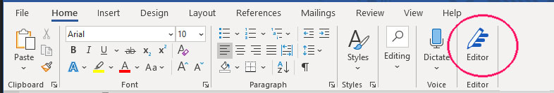 Microsoft Editor Toolbar