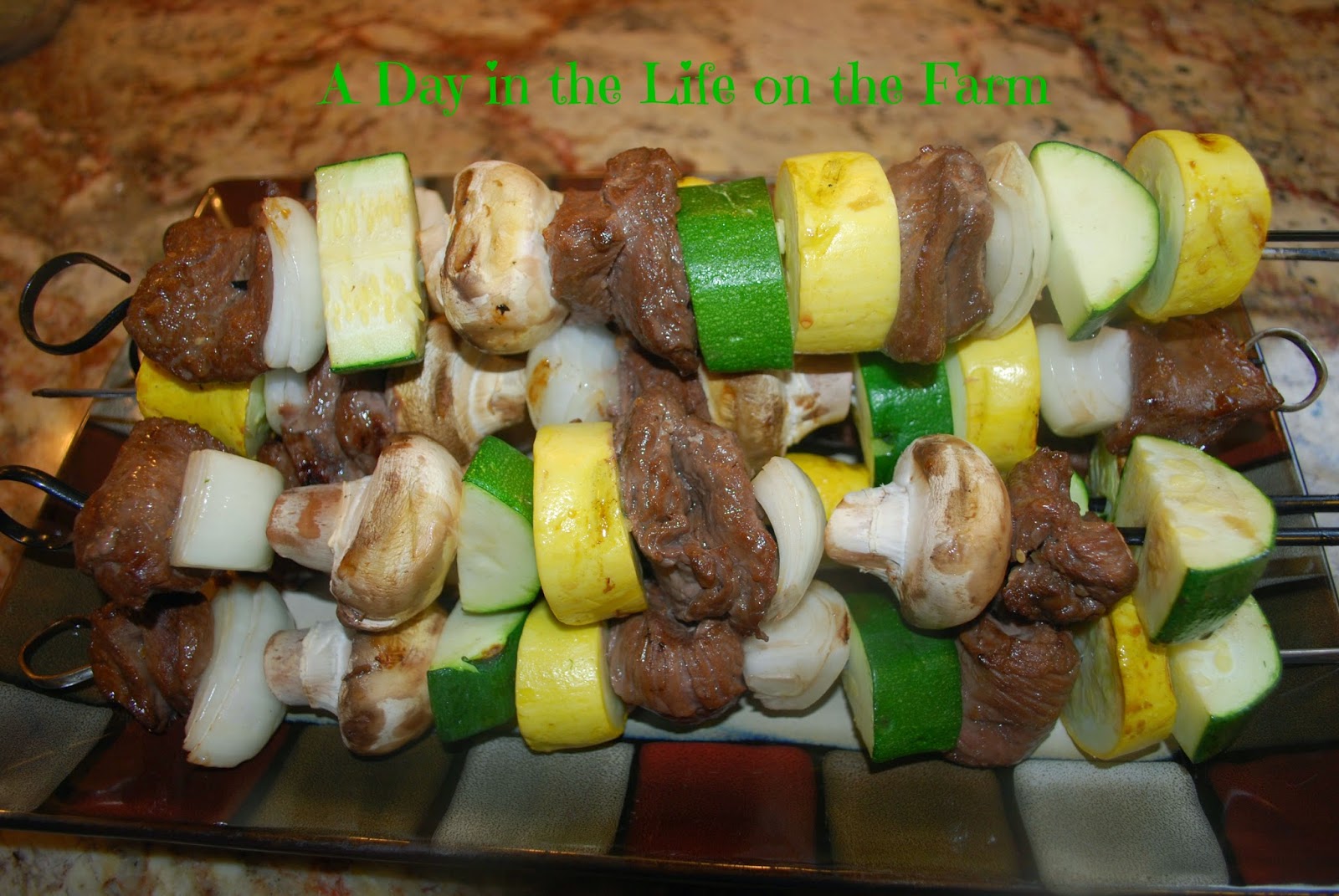 A Day in the Life on the Farm Sheesh it's only Shish Kabob