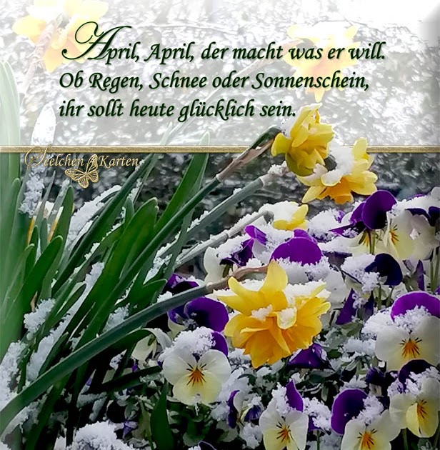 April April Der Macht Was Er Will Seelchen Karten und Collagen : April, April, der macht was er will. Ob