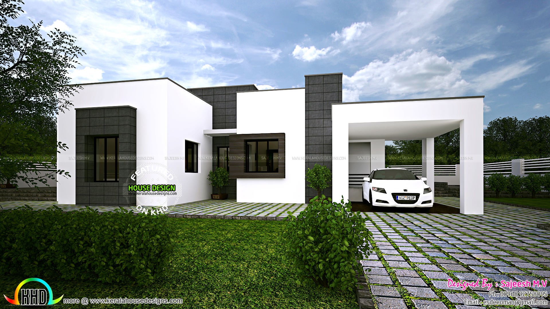 Simple and Spacious home design - Kerala home design and floor plans