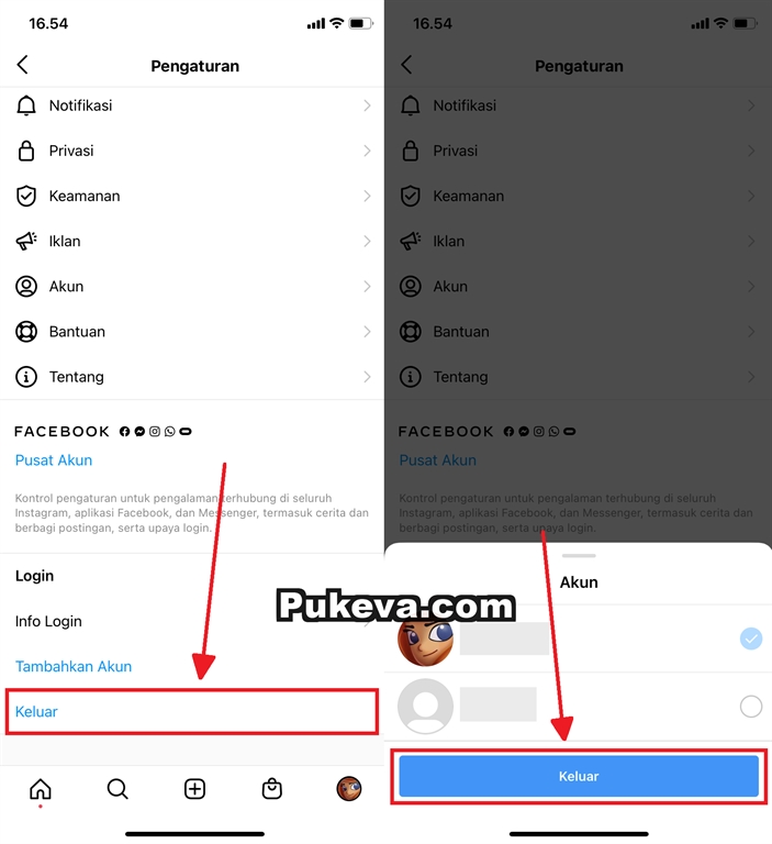 Cara Logout Akun Instagram Di Iphone Yang Ke Remember Tersangkut Pukeva