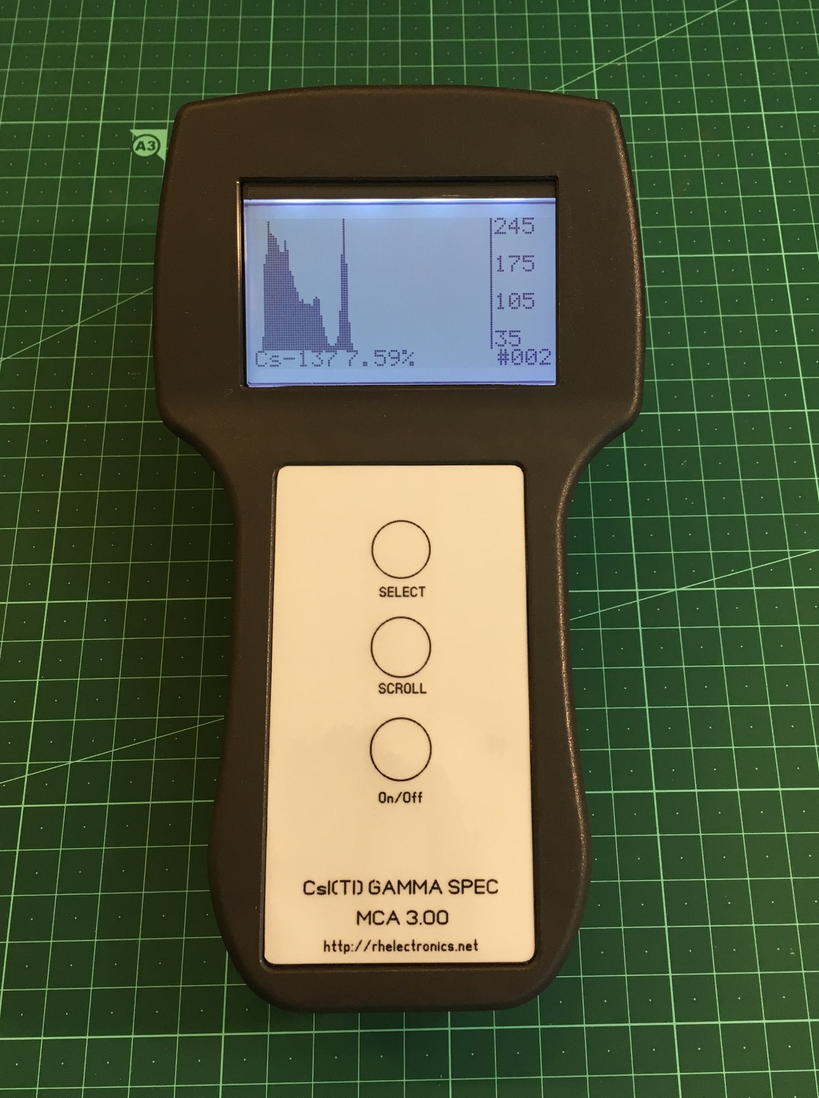 DIY Electronics Gamma Spectrometer MCA with SiPM silicon photomultiplier & CsI(Tl) 6x6x50mm