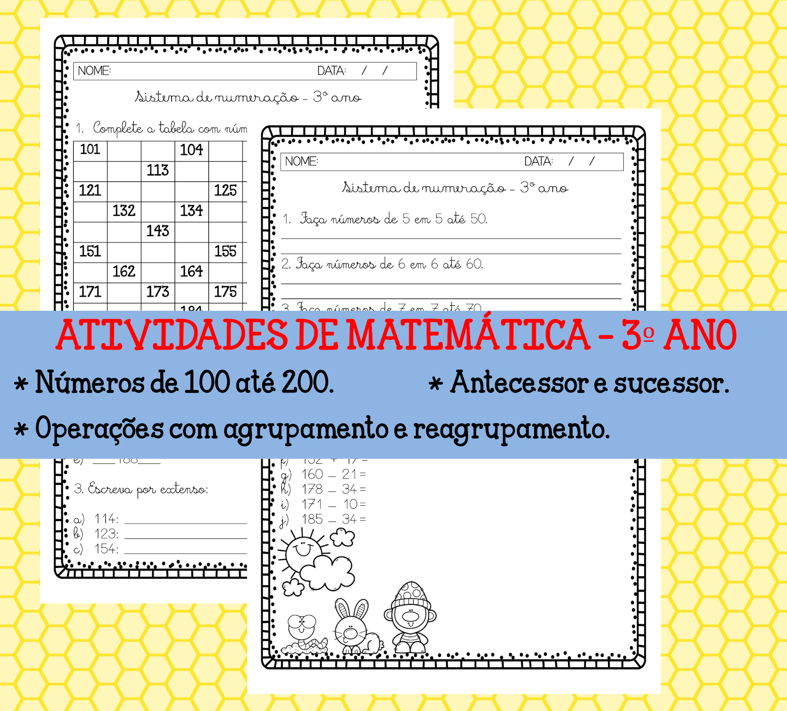 3º Ano - 3 SONDAGEM MATEMÁTICA - Outubro2018, PDF, Embalagem e rotulagem