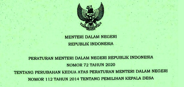 Permendagri Nomor 72 Tahun 2020 Tentang Perubahan Kedua Atas Permendagri 112 Tahun 2014 Tentang Pilkades Pendidikan Kewarganegaraan Pendidikan Kewarganegaraan