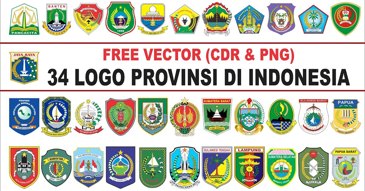 Free Vector 34 Logo Provinsi Di Indonesia Format Cdr Dan Png Tutoriduan Com