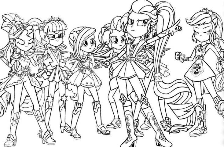 gambar mewarnai little pony 