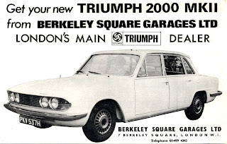 Berkeley Square Garages Ltd, Triumph 2000 Mk2 1969 advert