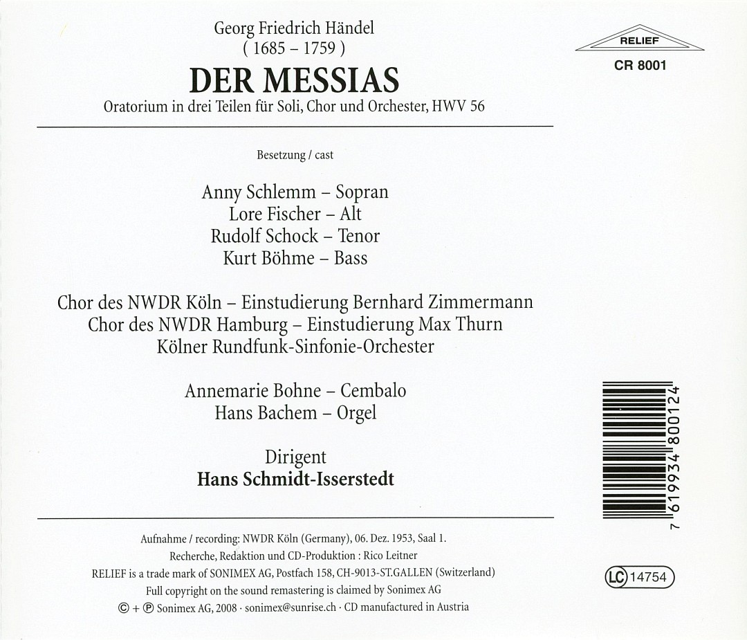 makdelart - classique: Handel - Der Messias [Messiah - sung in German ...
