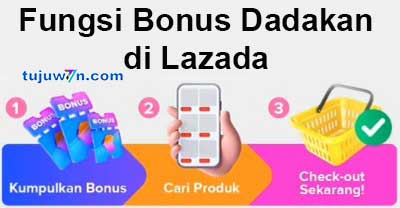 Pengguna mengeklaim bonus dadakan lazada di aplikasi