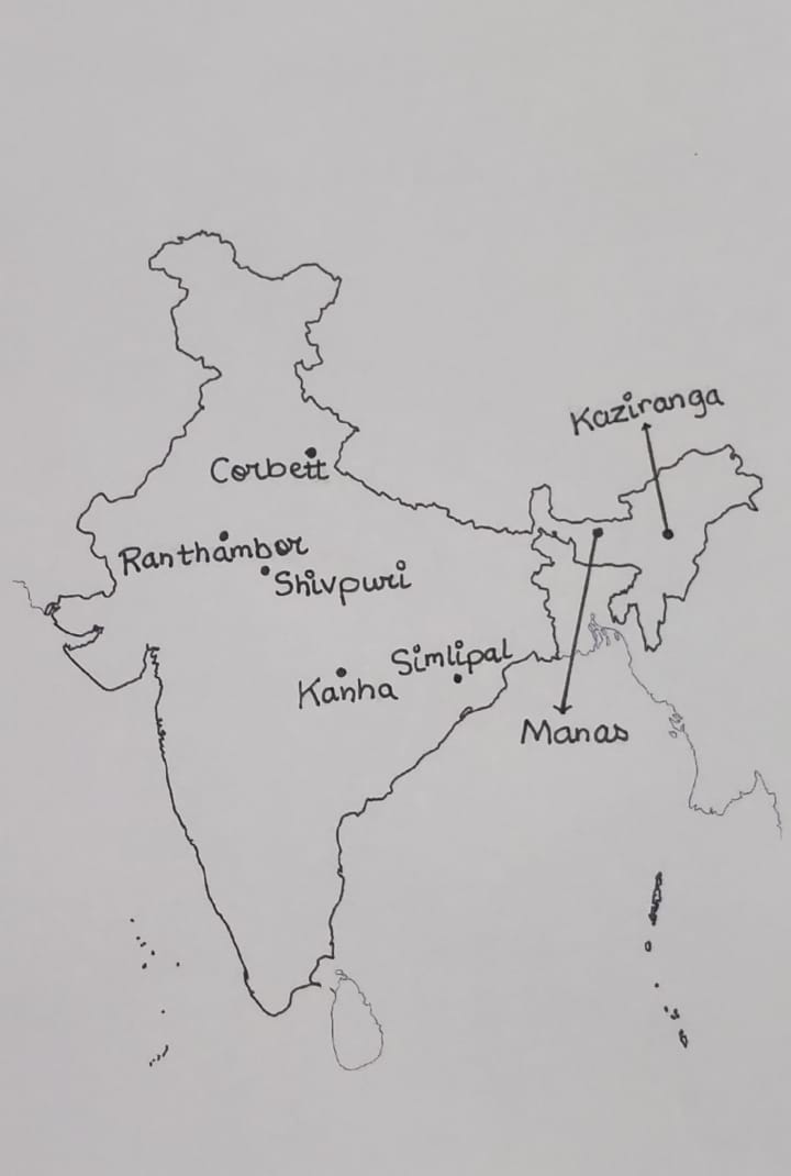 Shivpuri National Park In India Map Class 9 Ncert Geography Chapter 5 Natural Vegetation And Wildlife (Map  Pointing) - Vs.eyeandcontacts.com
