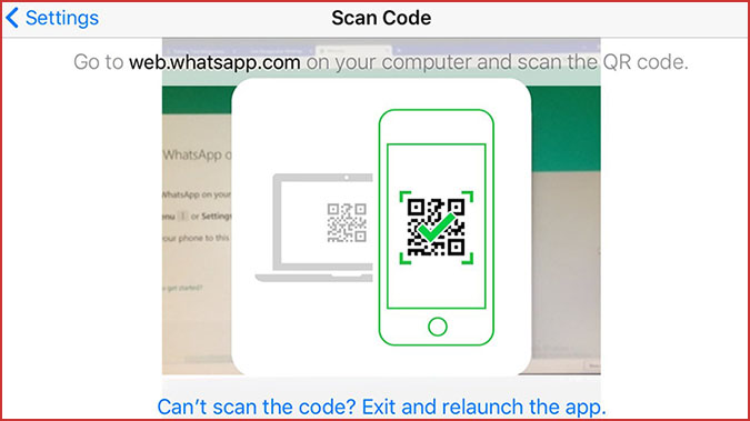 QR Code Whatsapp iPhone