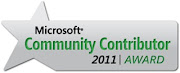 Microsoft Community Contributor Award - 2011
