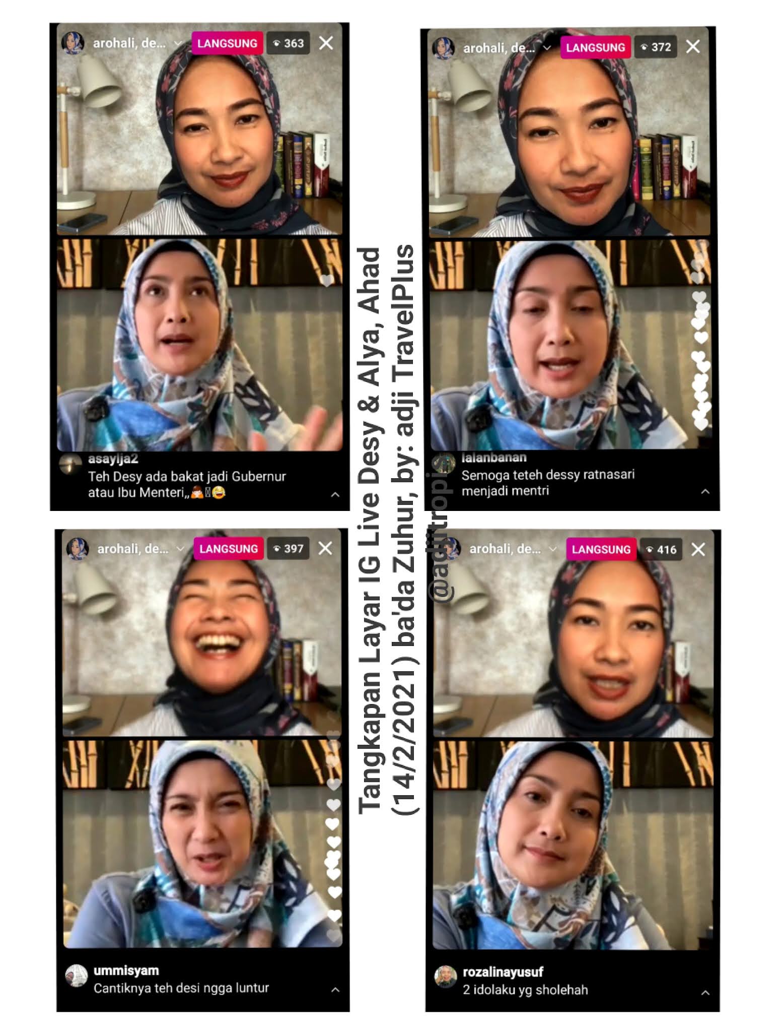 Travelplusindonesia Di Ig Live Bersama Alya Warganet Doakan Desy Jadi Menteri