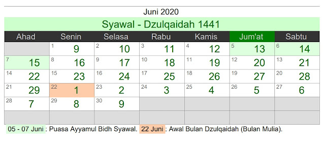 Kalender Islam 2020