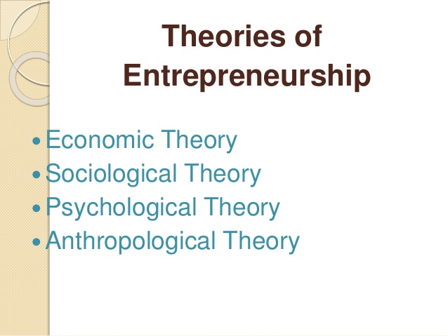 Concept and Theories of Entrepreneurship