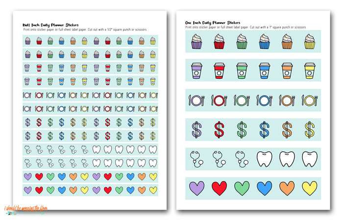 Planner Stickers Glossy Paper Scales Planner Stickers Glossy Paper Scales