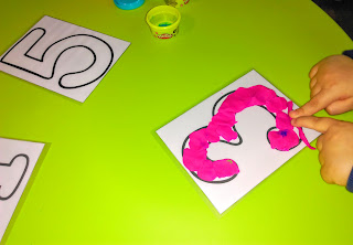 Numbers play dough