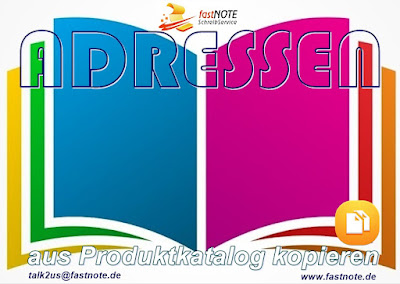 Adressen aus Branchenkatalog – Produktkatalog kopieren