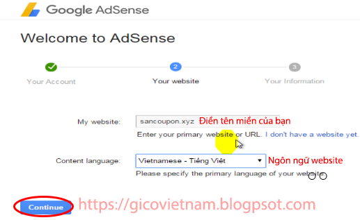 đăng ký adsense cho blog