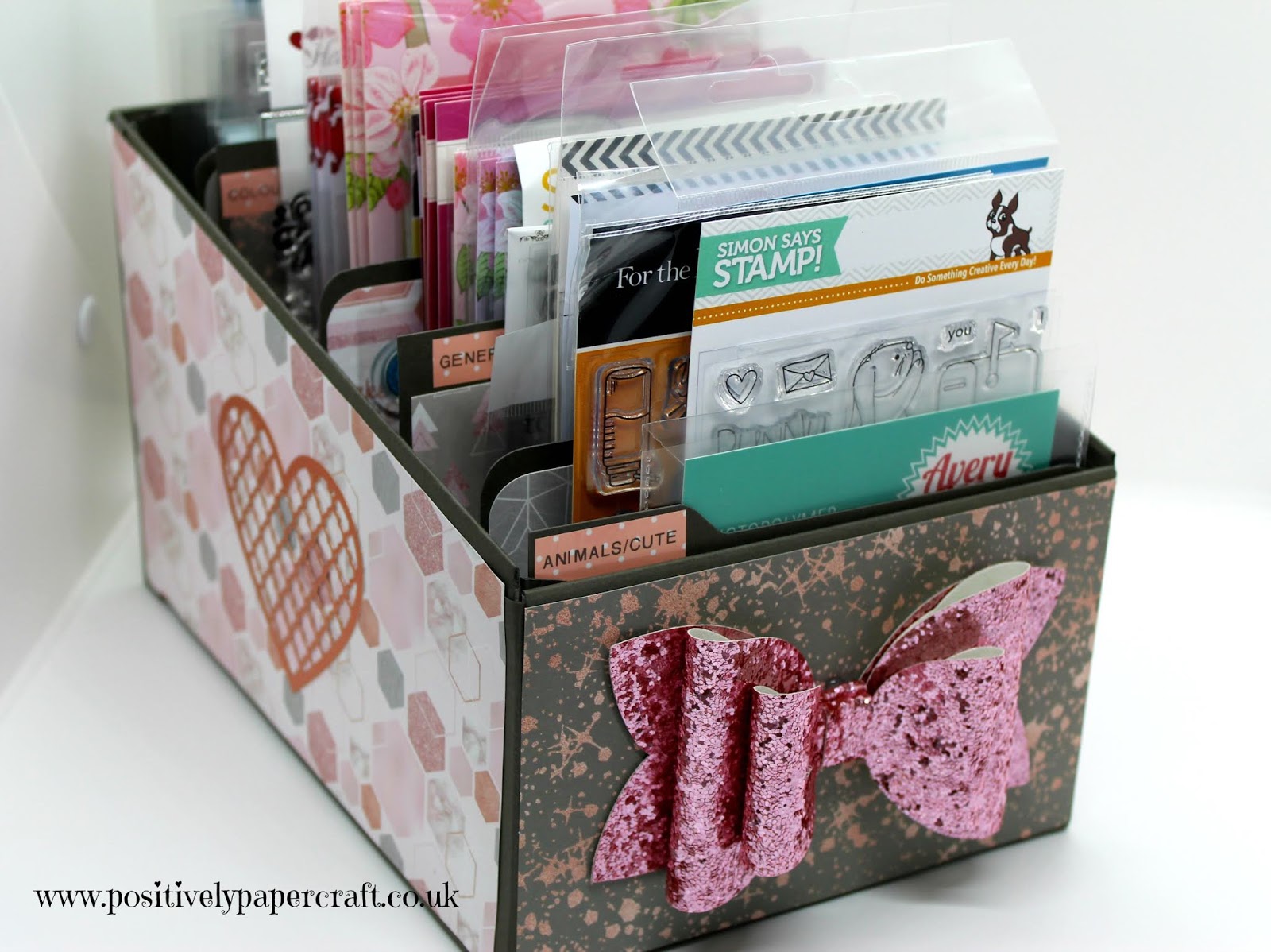 Positively papercraft Stamp Storage Box With Matching DividersMore Craft Room Storage!