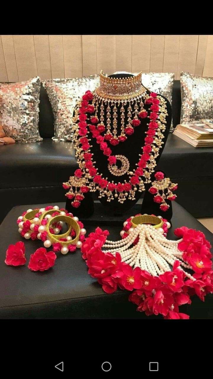 Bridal floral jewellery designs