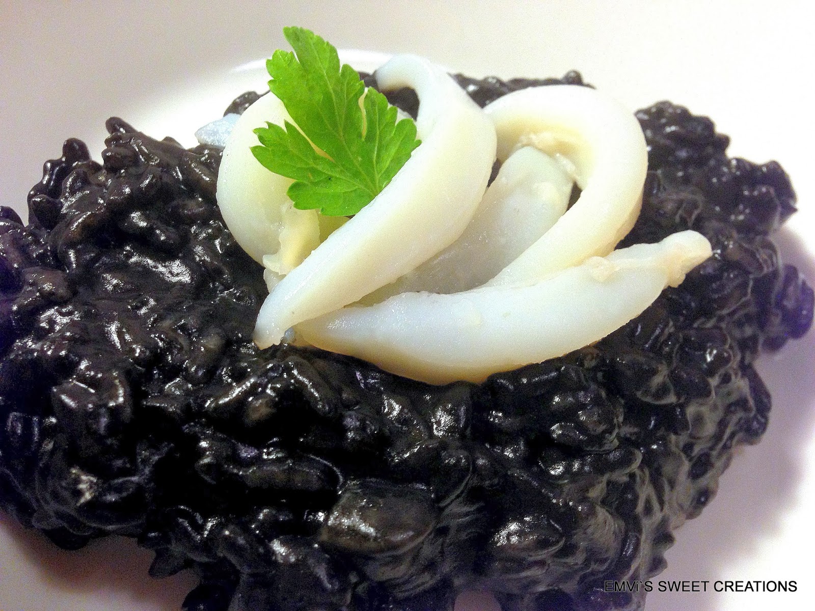 EMVi'S SWEET CREATIONS RISOTTO AL NERO DI SEPPIA