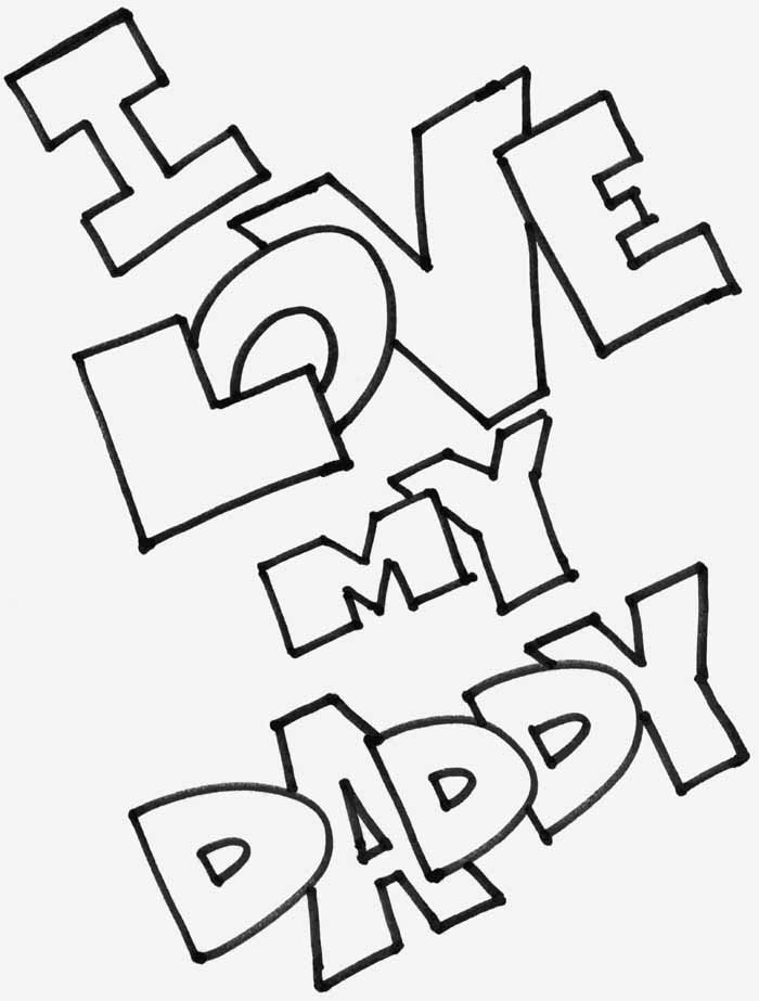 i love my daddy because coloring pages - photo #27