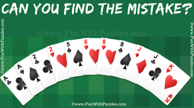 Gin Rummy Mistake Finding Picture Riddle: Spot the Error!