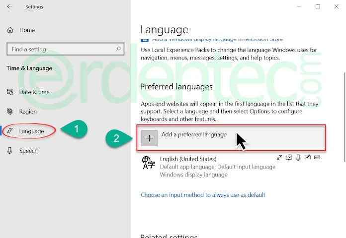 Windows 10 Add Another Language