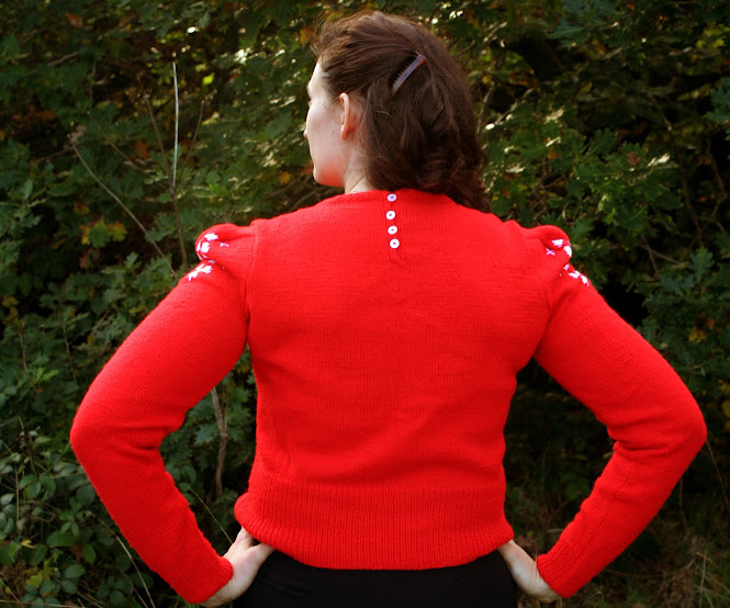 The Perfect Christmas Jumper Knitting Pattern Susan Crawford - Back View