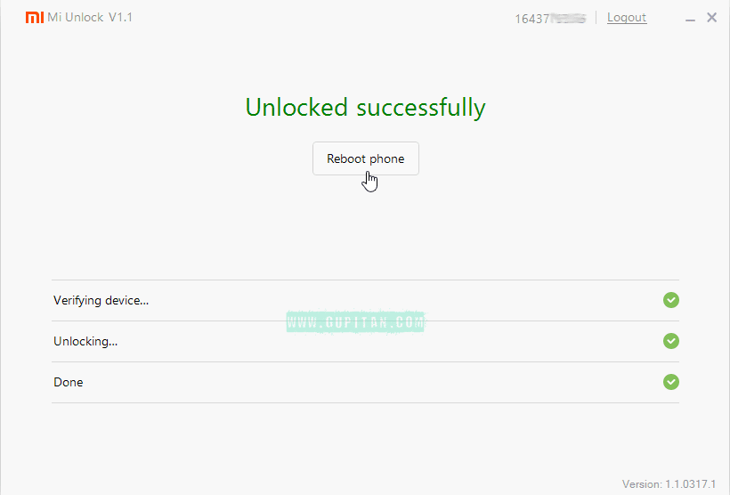 Unlock successfully
