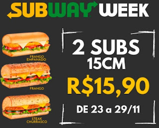 Promoção Subway Black Friday 2020 Dois Por R$15,90