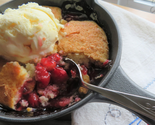 Skillet Cherry Cobbler