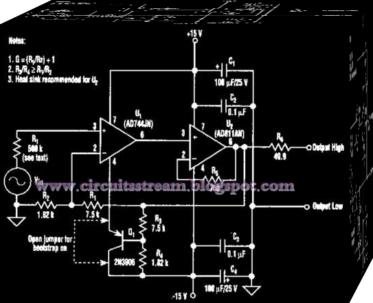 Simple Bootstrap Circuit Diagram | Electronic Circuit Diagrams & Schematics