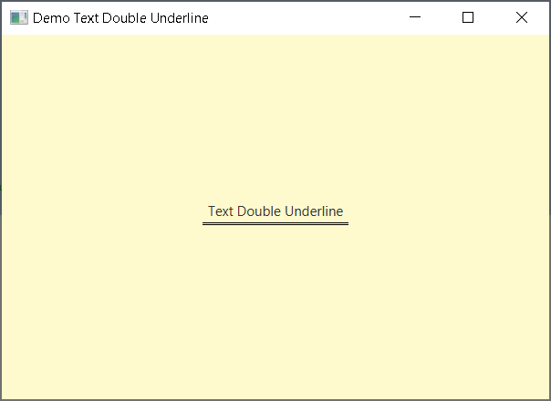 Text Double Underline in JavaFX Label