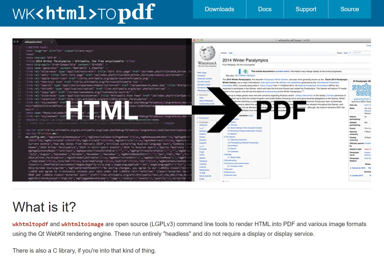 Сохранить html в pdf