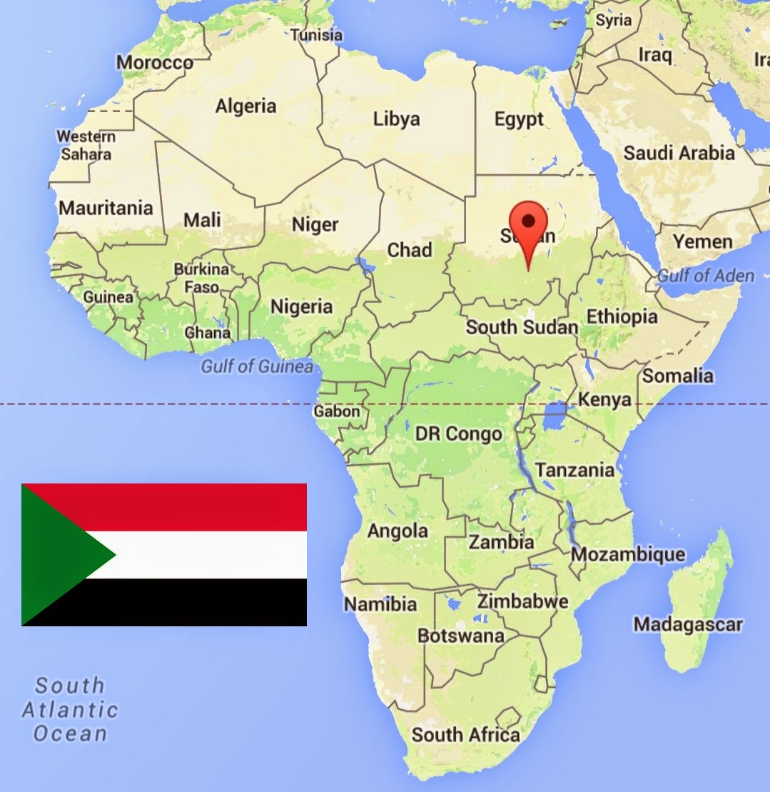 Карта где находится судан на карте мира