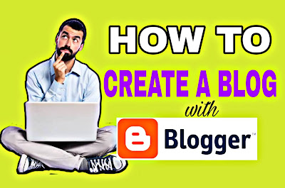 Man creating a blog with blogger