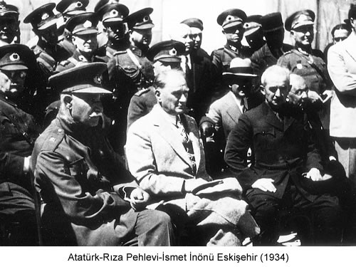 Atatürk Şah Pehlevi İnönü 1934 Fotoğraf