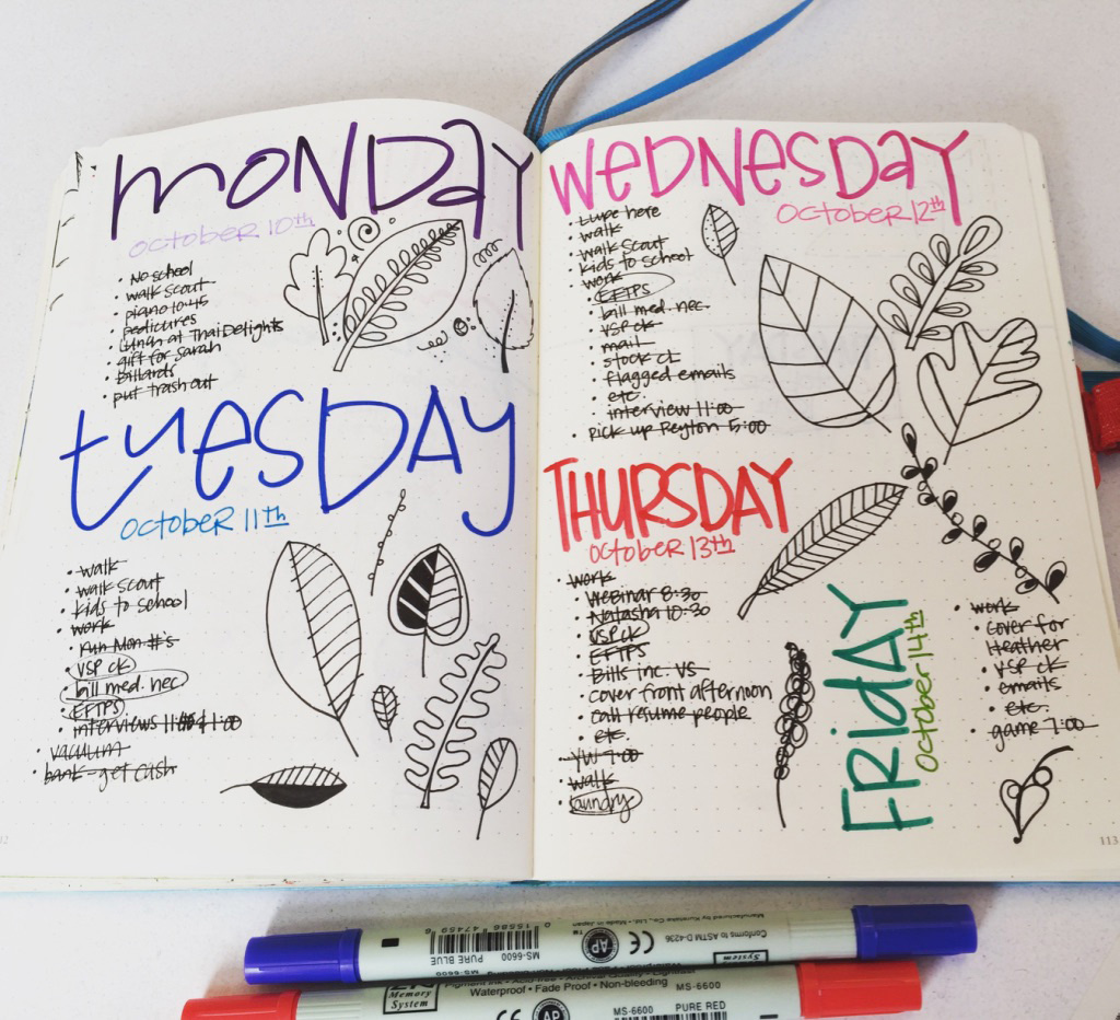 T. Matthews Fine Art Bullet Journal Pages 112113